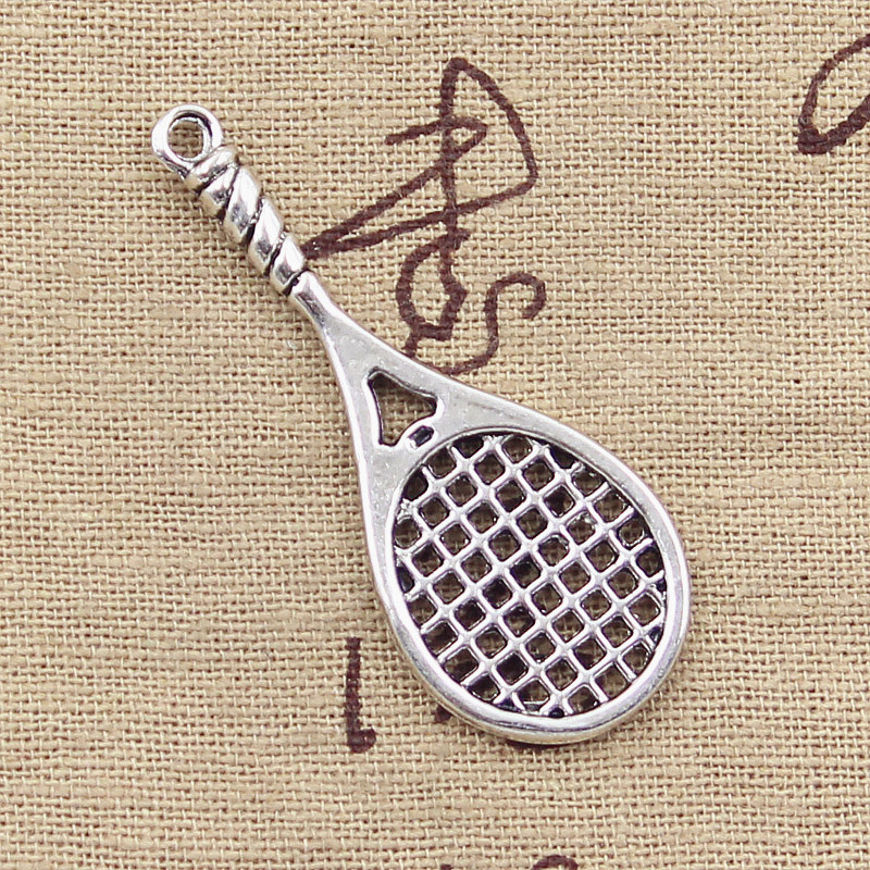 Badminton Photo - 10 adet Charms Badminton tenis raketi
