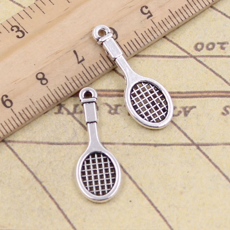 Badminton Photo - 30 adet Charms Tenis Raketi Badminton